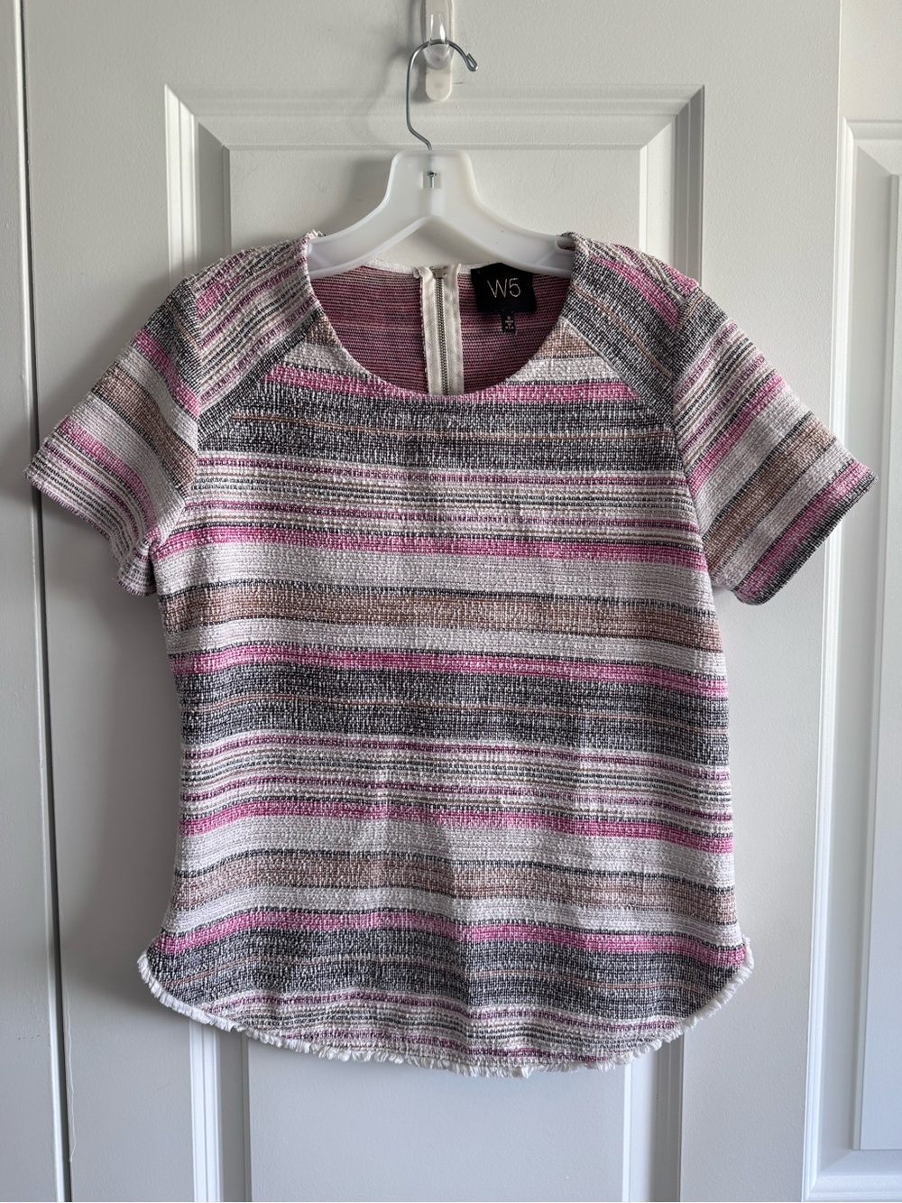 W5 multicolor striped knit top